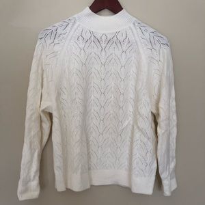 Uniqlo Mockneck Pointelle Knit Sweater